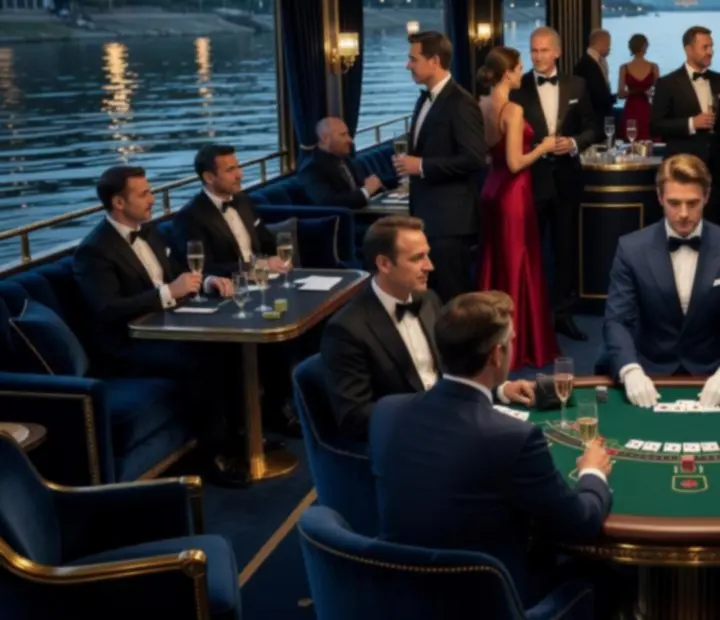 Esti Duna charter gála a fedélzeten, elegáns vendégekkel és lounge hangulattal